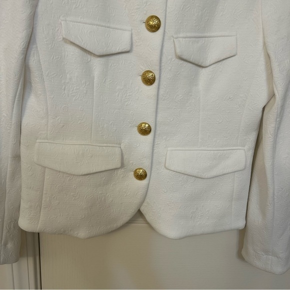 NWT Veronica Beard Kensington Knit Fitted Jacket in White Size L - Picture 6 of 13